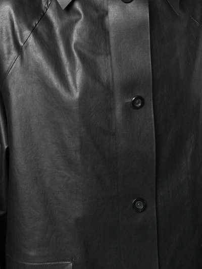 Shop Kassl Oversized Short Coat In Black