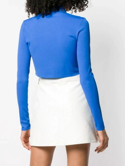 Shop Artica Arbox Cropped Long-sleeved Tee - Blue