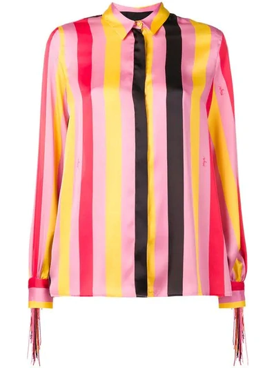 Shop Msgm Gestreiftes Hemd In Pink