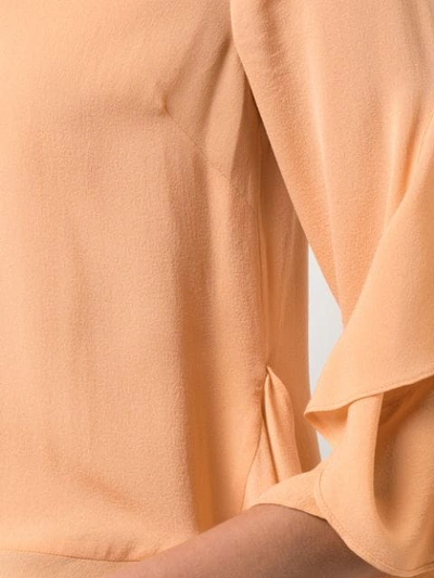 Shop Robert Rodriguez Studio Ruffle Sleeved Blouse In Orange
