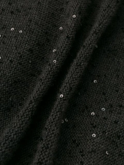 Shop Brunello Cucinelli Sequinned Knit Dress In Grey