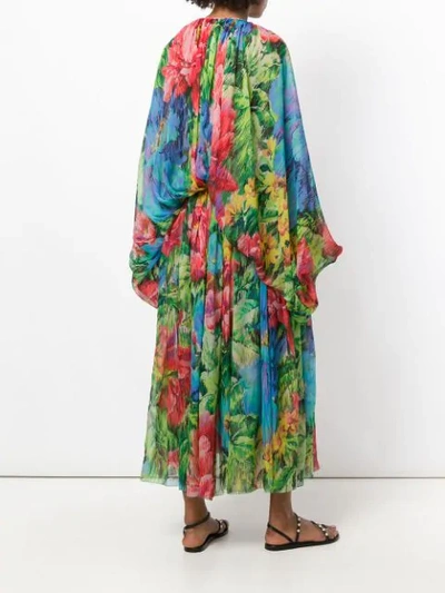 Shop Dolce & Gabbana Floral Print Maxi Dress In Multicolour