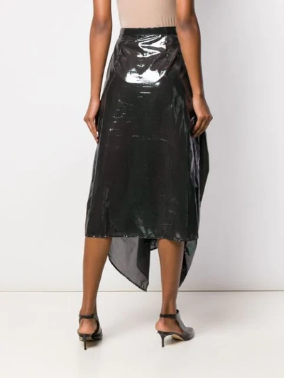 Shop Christopher Kane Iridescent Oil Skirt In Black