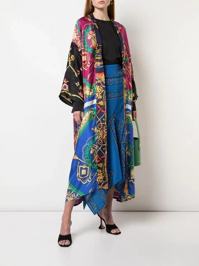 Shop Rianna + Nina Baroque Print Kimono - Black