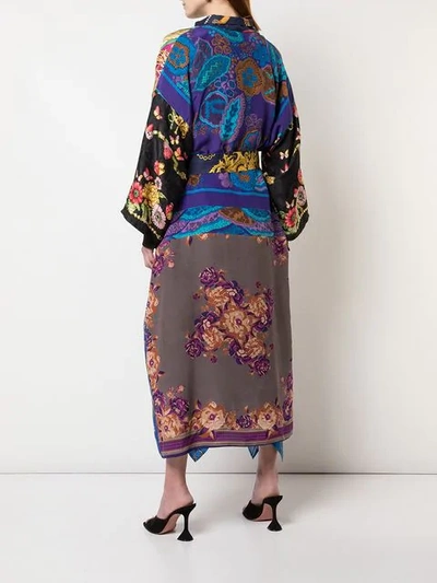 Shop Rianna + Nina Baroque Print Kimono - Black