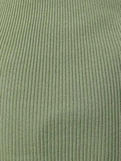 Shop Bottega Veneta Ribbed Knit Tank Top In Green