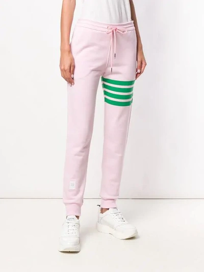 Thom Browne Engineered 4-bar Loopback Sweatpants In Pink
