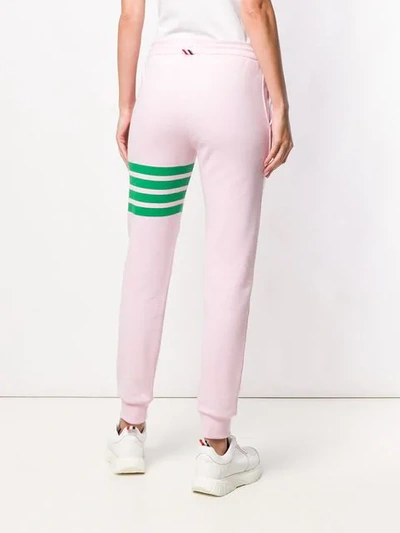 Thom Browne Engineered 4-bar Loopback Sweatpants In Pink