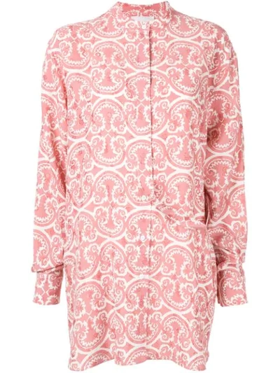 Shop Jil Sander Floral Print Shirt In Pink