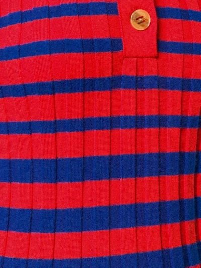 Shop Sonia Rykiel Striped Polo Jumper In Red