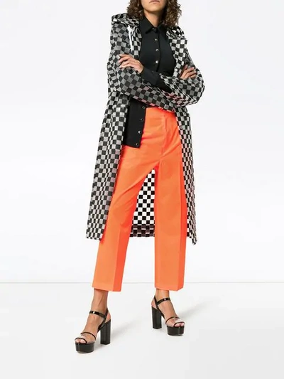 Shop Prada Fluorescent Cropped Trousers In Yellow