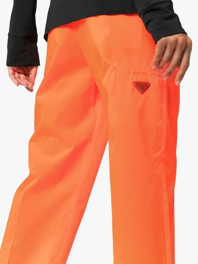 Shop Prada Fluorescent Cropped Trousers In Yellow