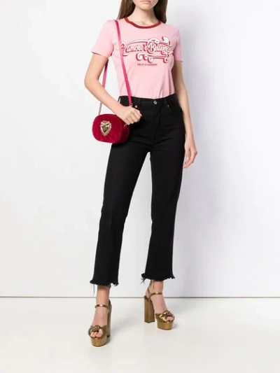 Shop Dolce & Gabbana Retro Print T-shirt In Pink