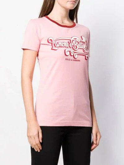 Shop Dolce & Gabbana Retro Print T-shirt In Pink