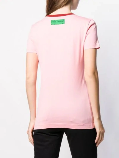 Shop Dolce & Gabbana Retro Print T-shirt In Pink