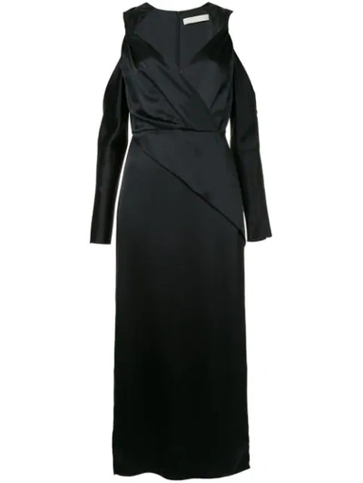 Shop Dion Lee Plisse Midi Dress In Black
