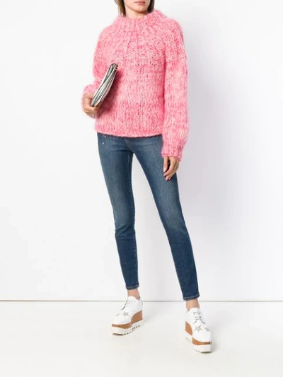 Shop Stella Mccartney Star Stud Skinny Jeans In Blue
