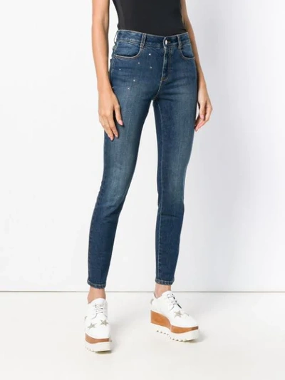 Shop Stella Mccartney Star Stud Skinny Jeans In Blue