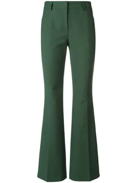 green bootcut pants