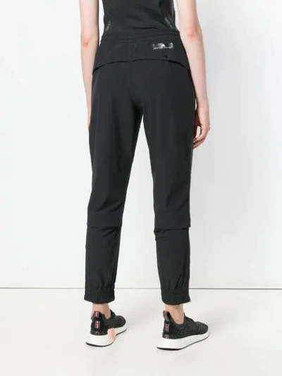 Shop Adidas By Stella Mccartney Layered Cropped Joggers In Black