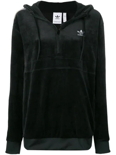 Shop Adidas Originals Adidas 'cozy' Kapuzenpullover - Schwarz In Black