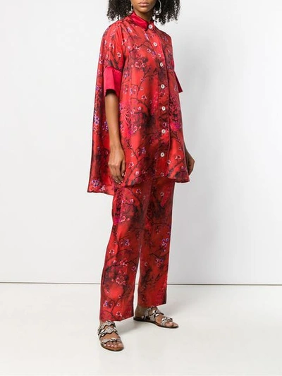 Shop F.r.s For Restless Sleepers Midi Shirt Dress In Red