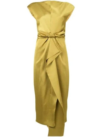 Shop Camilla And Marc Aspen Bias Cut Dress - Gold