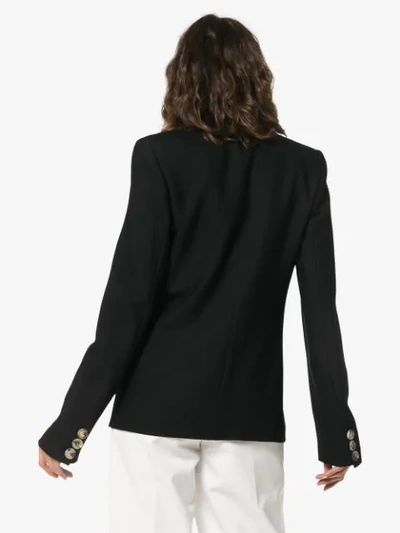 Shop Khaite Alexis Oversized Lapels Blazer Jacket In Black