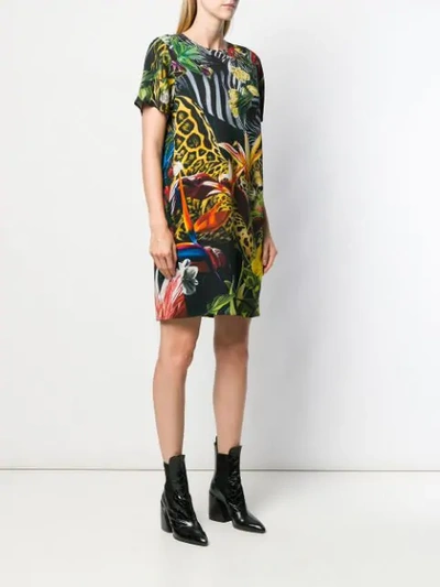 Shop Roberto Cavalli Paradise Found Print Dress In 09000 Multicolor