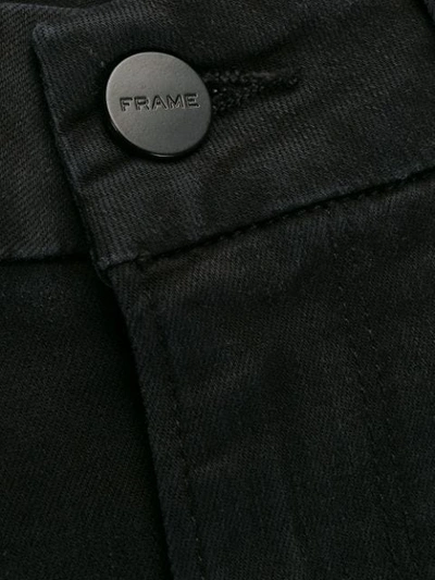 Shop Frame Cropped Flared Jeans In Black