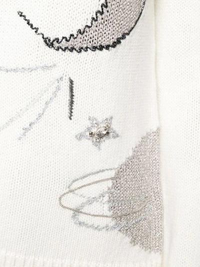 Shop Giada Benincasa Galaxy Intarsia Sweater - White