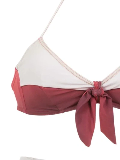 Shop Amir Slama Gradient Bikini Set In Red