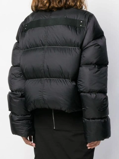 Shop Rick Owens Colour Block Puffer Jacket In Black