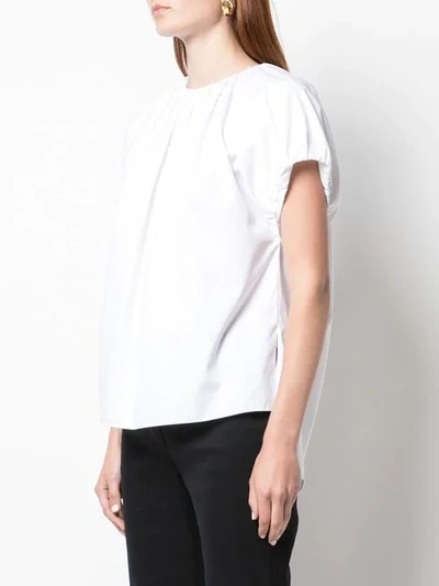 ADAM LIPPES ASYMMETRIC HEM TOP - 白色