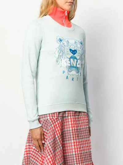 Shop Kenzo Sweatshirt Mit Tiger In Blue