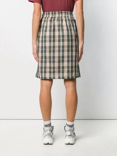 Shop Han Kjobenhavn Tartan Print Midi Skirt In Neutrals