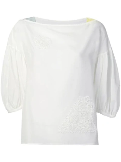 TSUMORI CHISATO 刺绣细节罩衫 - 白色