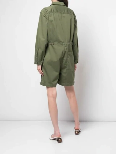 ALEX MILL SAFARI PLAYSUIT - 绿色