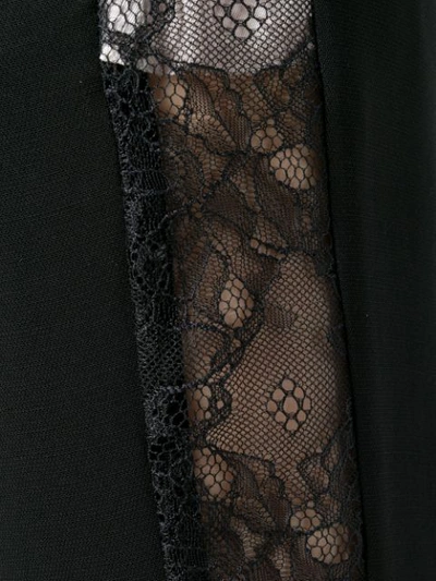 Shop Pinko Lace Panel Trousers In Black