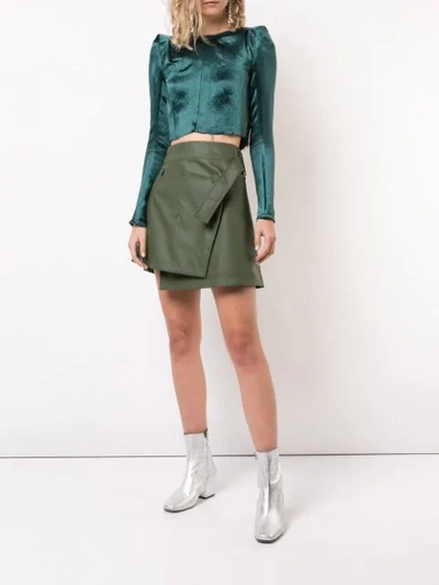 Shop Rabanne Paco  Asymmetric Skirt - Green