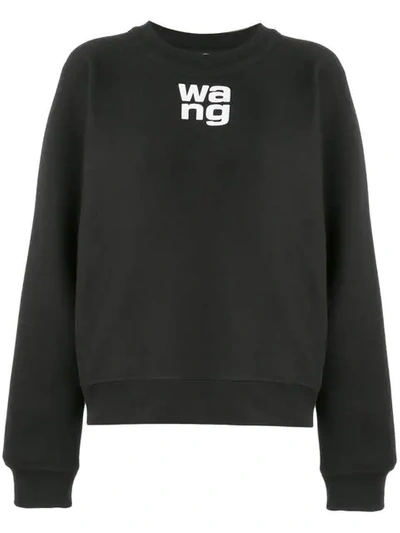 Shop Alexander Wang Classic Jersey Sweater In 001 Black