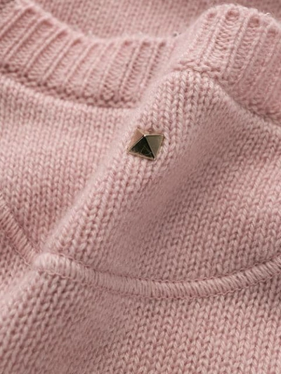 Shop Valentino Oversized Cashmere Knit Jumper In Pink
