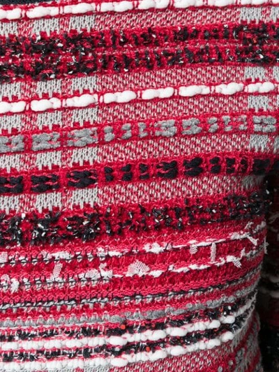 Shop Thom Browne Rwb Knit Tweed Tee In Red