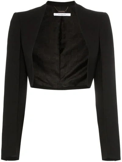 Shop Givenchy Wool Blend Bolero Jacket In Black