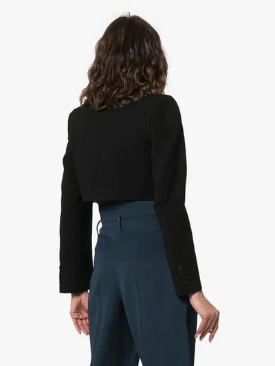 Shop Givenchy Wool Blend Bolero Jacket In Black