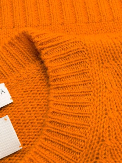 Shop Bottega Veneta Gewebter Pullover In 7601 Orange