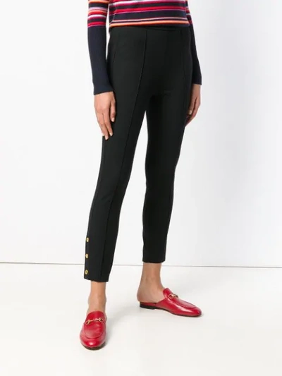 Shop Tory Burch Cropped Leggings In Black