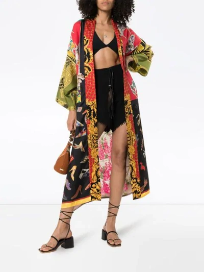 Shop Rianna + Nina Shoe Print Kimono In Multicoloured