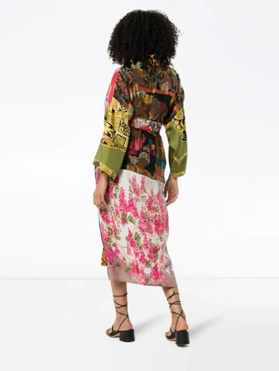 Shop Rianna + Nina Shoe Print Kimono In Multicoloured