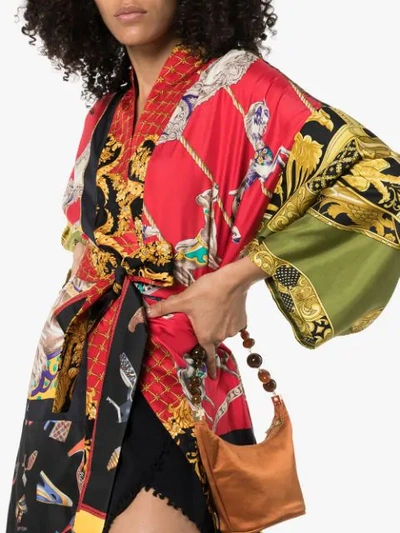 Shop Rianna + Nina Shoe Print Kimono In Multicoloured